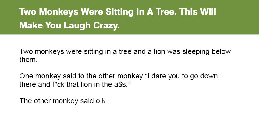 Two Monkeys Were Sitting In A Tree